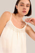 Sleeveless tank top with thin adjustable straps